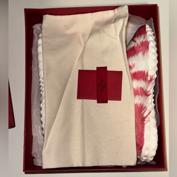 $1,795  NEW Valentino Garavani Goose Feather Zip-Up Sneakers (37 EU)  NIB - Picture 9 of 10